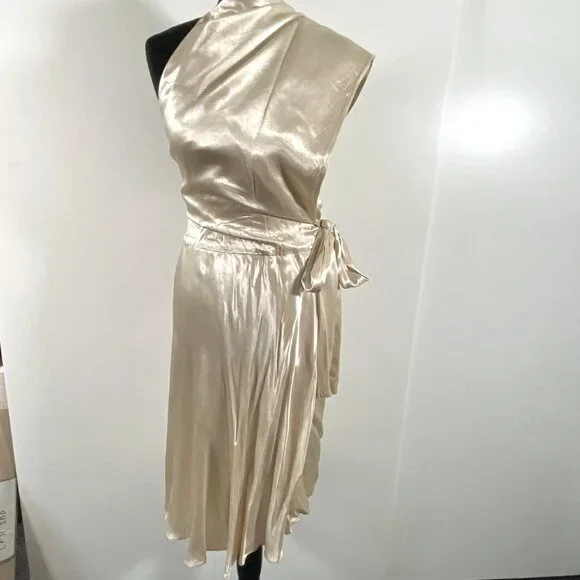 Vivienne Westwood | Dresses | Rare Gold Vivienne Westwood Wrap Dress  Vintage Red Label Size 42 | Poshmark